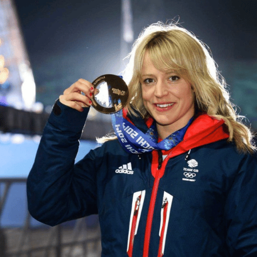 Olympic Snowboarding Medalist jenny jones head shot front row speakers