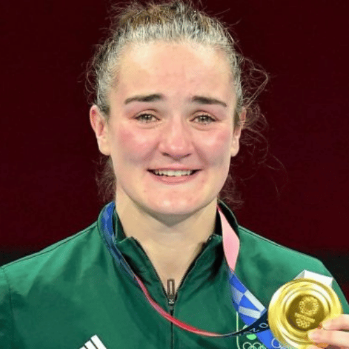 Irish Boxer Olympic Gold Medallist Kellie Harrington after winning a gold medal at the Olympics